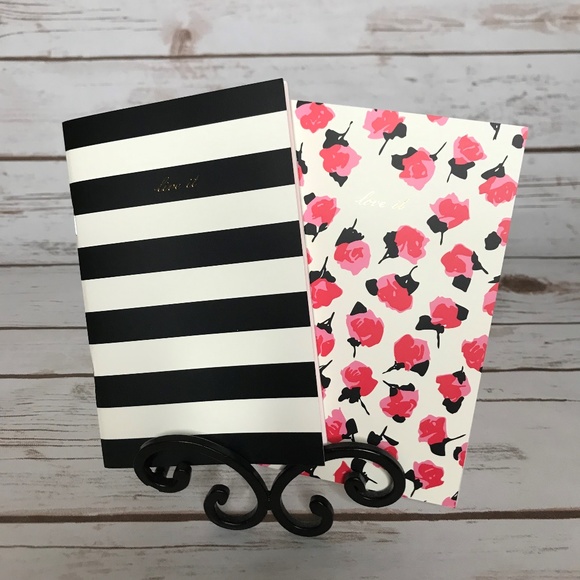 Kate Spade Black Strip Notebook Set - Picture 2 of 8